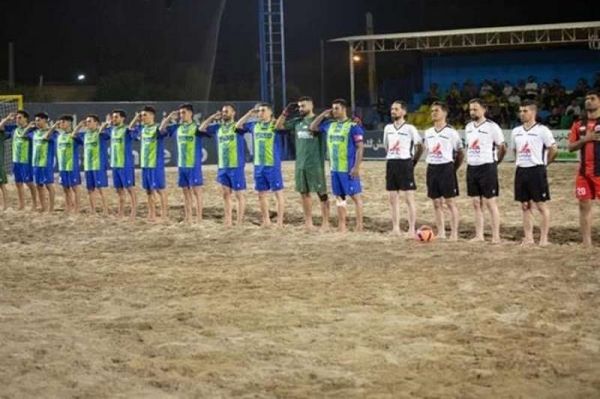  پاسداشت شهدای جنگ ۱۲ روزه در افتتاحیه لیگ برتر فوتبال ساحلی