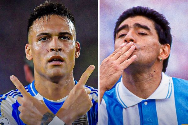  عبور لائوتارو مارتینز از دیگو مارادونا