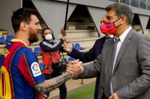 فعالیت مسی علیه لاپورتا در انتخابات بعدی بارسلونا