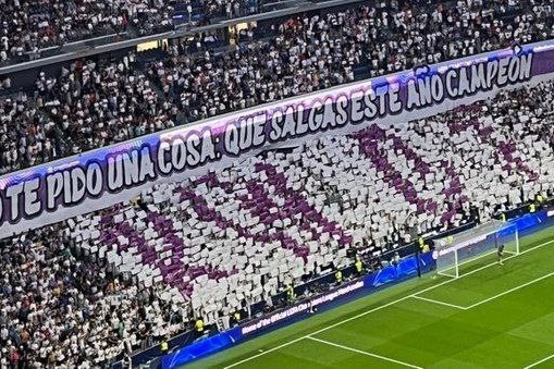  تیفو ویژه هواداران رئال مادرید برای بازی مارسی