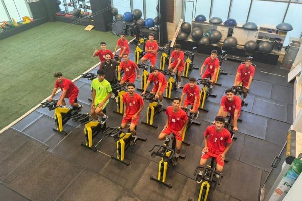  تمرین بدنی تیم ملی نوجوانان در ساختمان پک