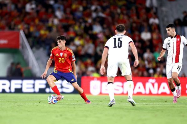 نمایش درخشان پدری در پیروزی اسپانیا برابر گرجستان