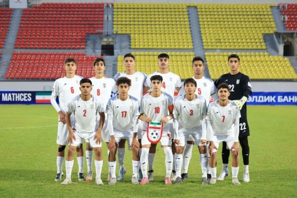 پیروزی پرگل تیم ملی فوتبال نوجوانان ایران مقابل قرقیزستان