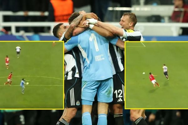 عکس؛ پاس گل تاریخی دروازهبان نیوکاسل در لیگ قهرمانان