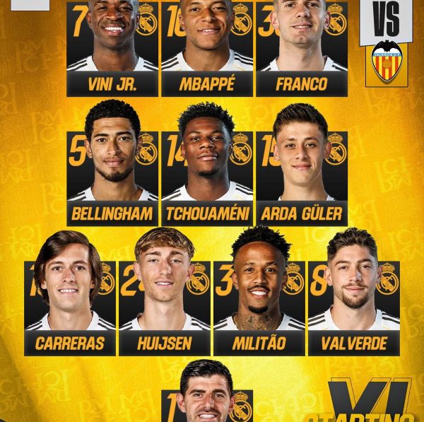 ترکیب رئال مادرید و والنسیا؛ حضور فیکس وینیسیوس