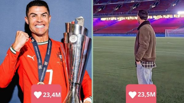  لایک های لیونل مسی از کریستیانو رونالدو جلو زد