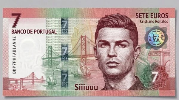  زمان رونمایی بانک مرکزی پرتغال از اسکناس ویژه کریستیانو رونالدو