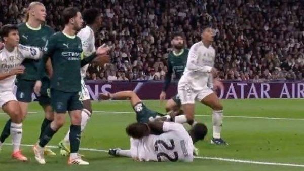 اعتراض رئال مادرید به گل منچستر سیتی به دلیل خطا روی رودیگر