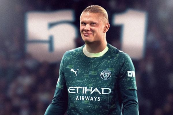  هالند با ۵۱ گل در ۵۰ بازی رکورد لیگ قهرمانان را شکست