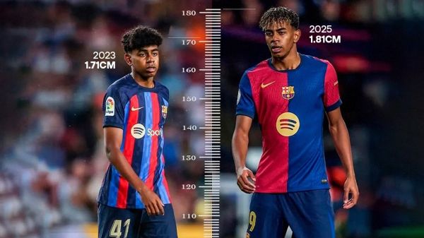 قد ستاره بارسلونا ۱۰ سانتیمتر بلندتر شد!