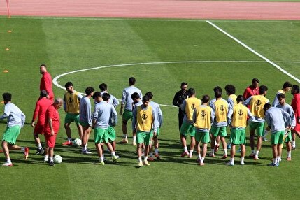  برگزاری تمرین امیدها پس از بازی با کره جنوبی در ۲ گروه