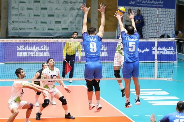  لیگ برتر والیبال  تداوم صدرنشینی شاگردان عطایی  قعرنشینی آبی‌های گنبد