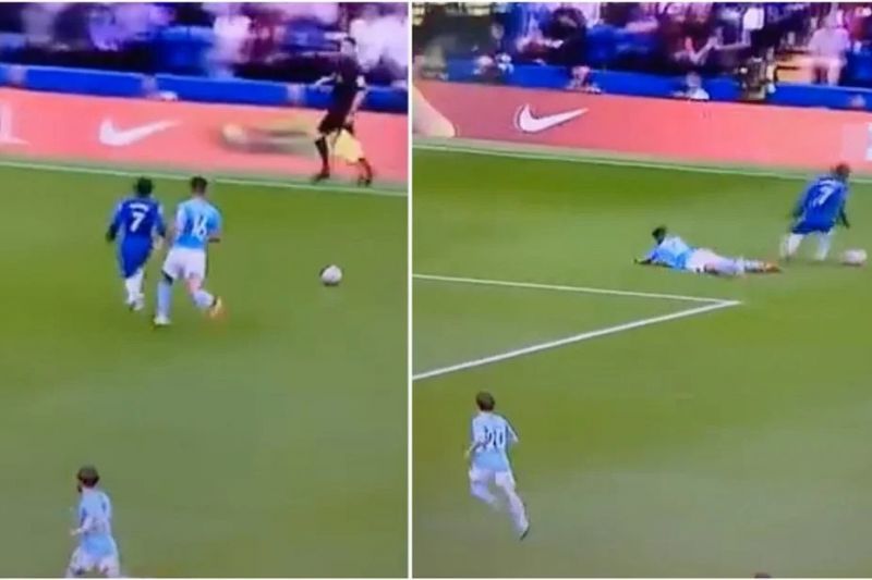 لحظهای که کانته آبروی هافبک منچسترسیتی را برد!