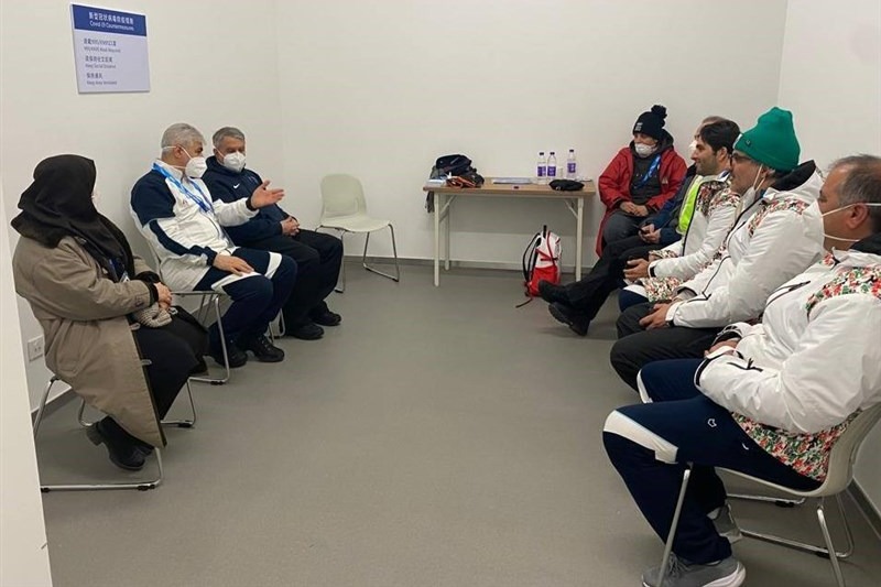 المپیک زمستانی ۲۰۲۲/ دیدار سجادی و صالحی امیری با اسکیبازان ایران