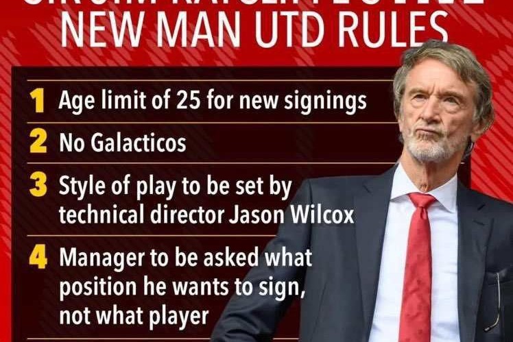 قوانینی که جیم رتکلیف برای منچستریونایتد تعیین کرده است