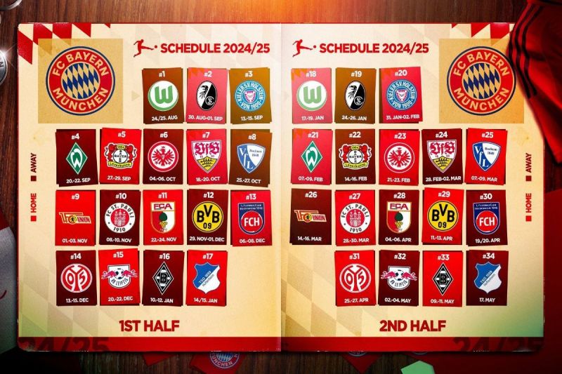 برنامه مسابقات فصل آینده بوندسلیگا و بایرن مونیخ مشخص شد