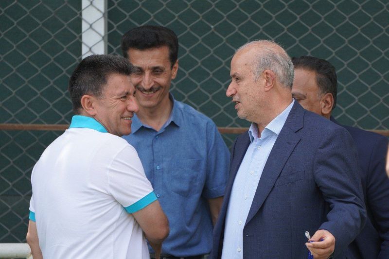 برگزاری تمرین تیم ملی در حضور تاج