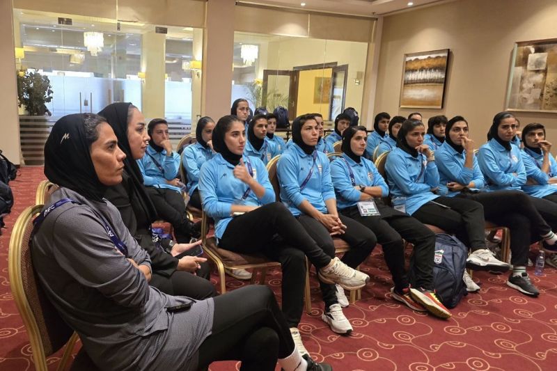 برگزاری جلسه فنی تیم ملی فوتبال بانوان در روز دیدار با بوتان