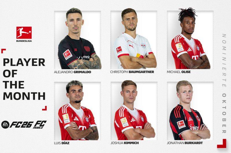 نامزدهای بهترین بازیکن ماه بوندسلیگا اعلام شدند