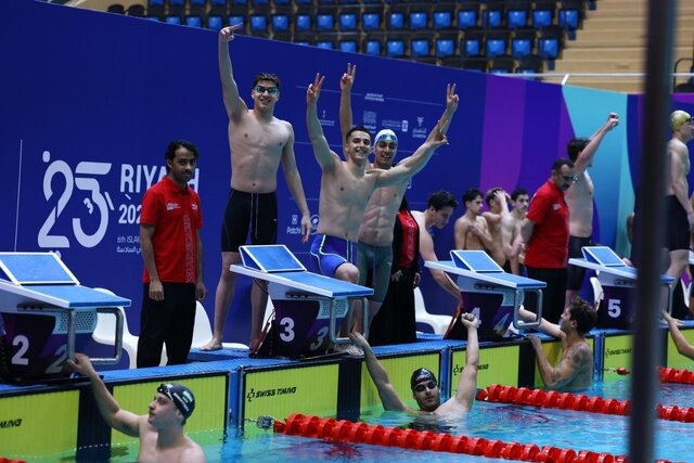 دومین مدال شنای ایران در بازیهای کشورهای اسلامی/ کسب مدال برنز تیمی در ماده ۴ در ۲۰۰ تیمی