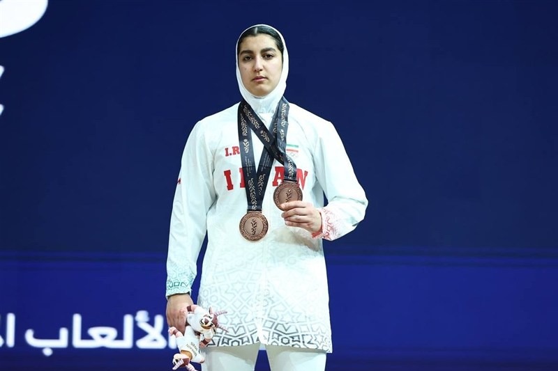 مدال برنز آلما حسینی در رقابت‌های وزنه‌برداری بازی‌های کشورهای اسلامی