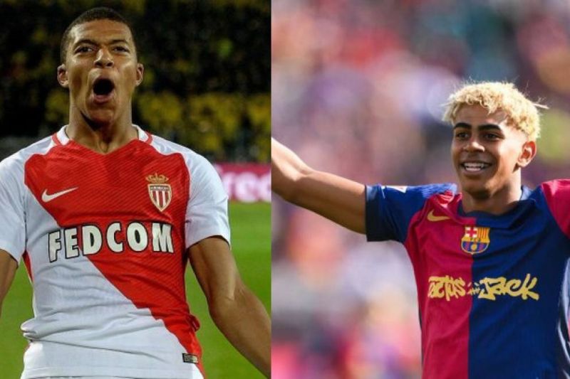 مقایسه عملکرد لامینه یامال و کیلیان امباپه تا قبل از ۱۸ سالگی