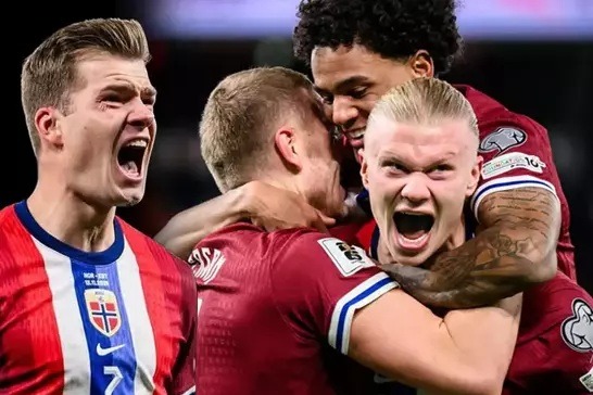 وایرال شدن تصویری عجیب از مهاجمان تیم ملی نروژ (عکس)