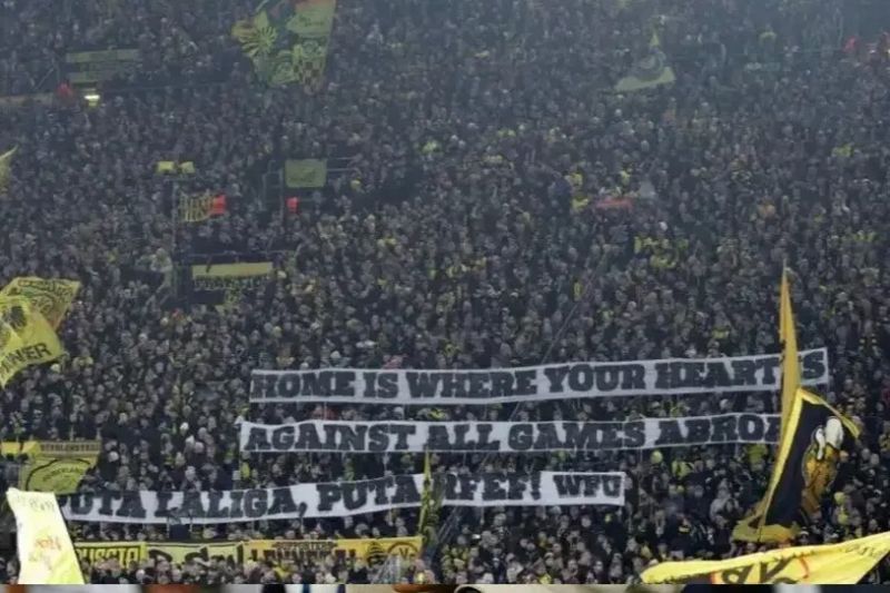 عکس؛ توهین دورتموند به فوتبال اسپانیا؟