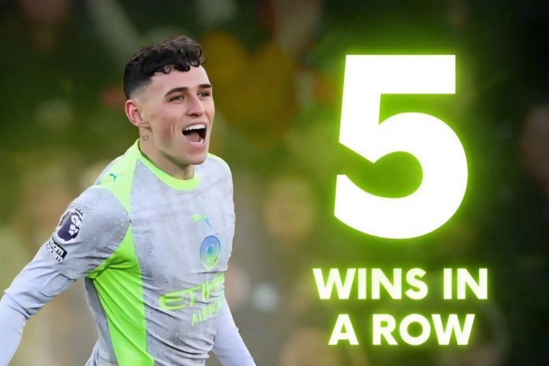 ثبت نخستین رکورد پنج پیروزی متوالی منچسترسیتی در فصل جاری