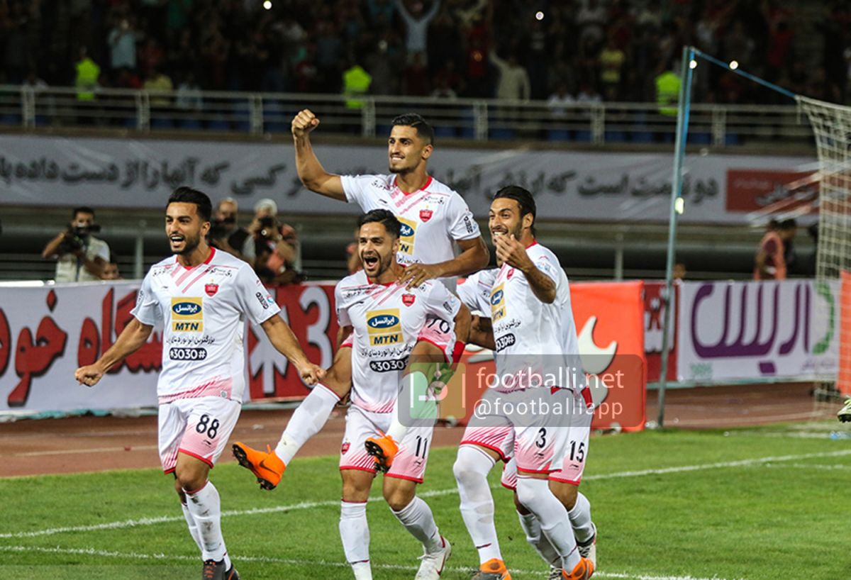 شادی بعد از گل بازیکنان پرسپولیس