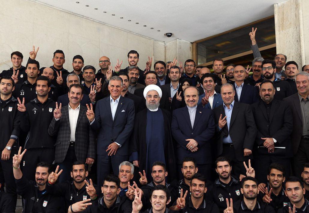 پیراهن شماره ۱۲ تیم ملی برای حسن روحانی
