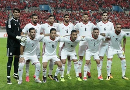 تصویری از دیدار ملیپوشان فوتبال با حسن روحانی