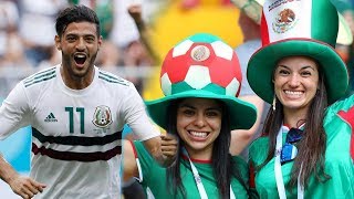 جشن و پایکوبی هواداران مکزیک بعد از بازی با کره جنوبی