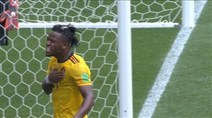 گل پنجم بلژیک به تونس ( میچی باتشوایی)