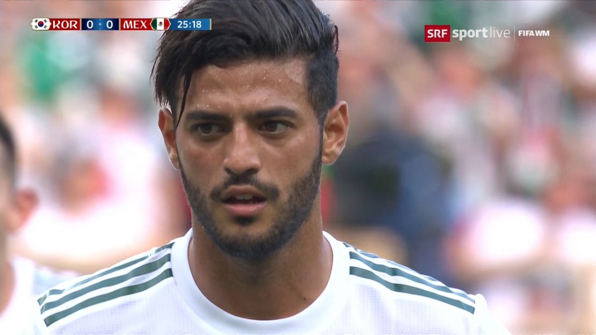 گل اول مکزیک به کره جنوبی ( کارلوس ولا-پنالتی)
