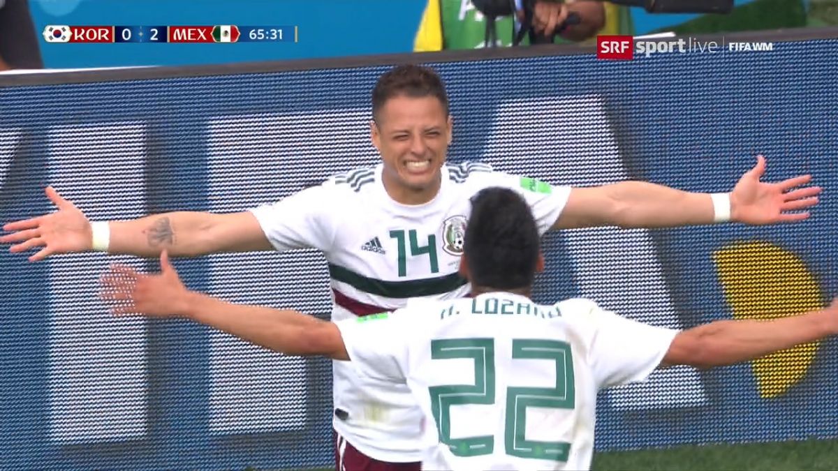 گل دوم مکزیک به کره جنوبی (چیچاریتو)