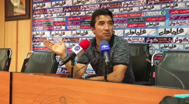 اختصاصی/ کنفرانس خبری خدادا عزیزی (سرمربی سپیدرود) پیش از بازی با سایپا