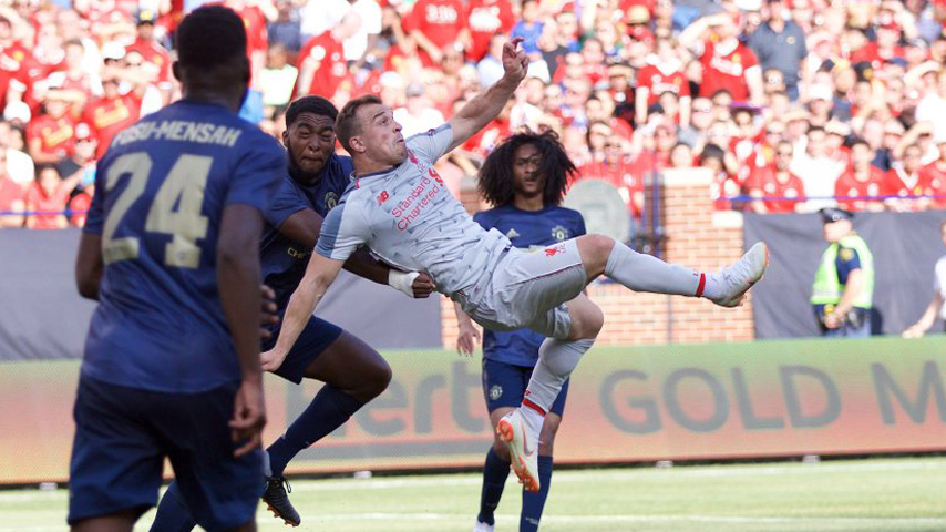 سوپرگل قیچی برگردان شکیری در بازی لیورپول و منچستریونایتد