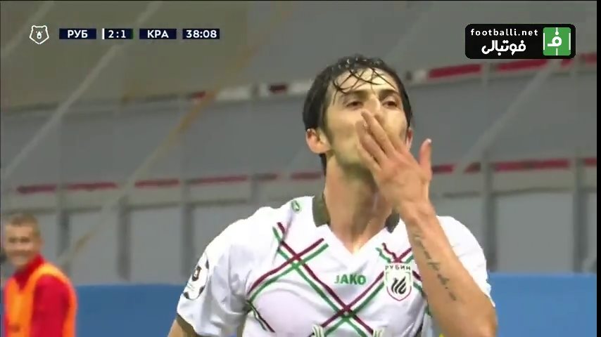 گل دوم سردار آزمون به کراسنودار با دریبل دروازه‎بان