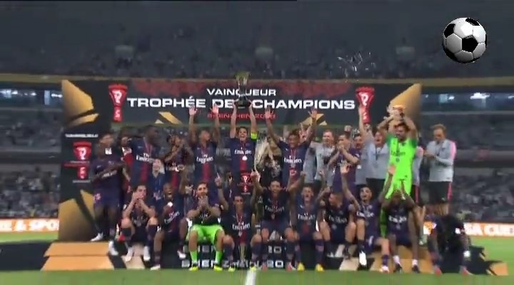 مراسم اهدای جام قهرمانی سوپرکاپ فرانسه به پاری سن ژرمن
