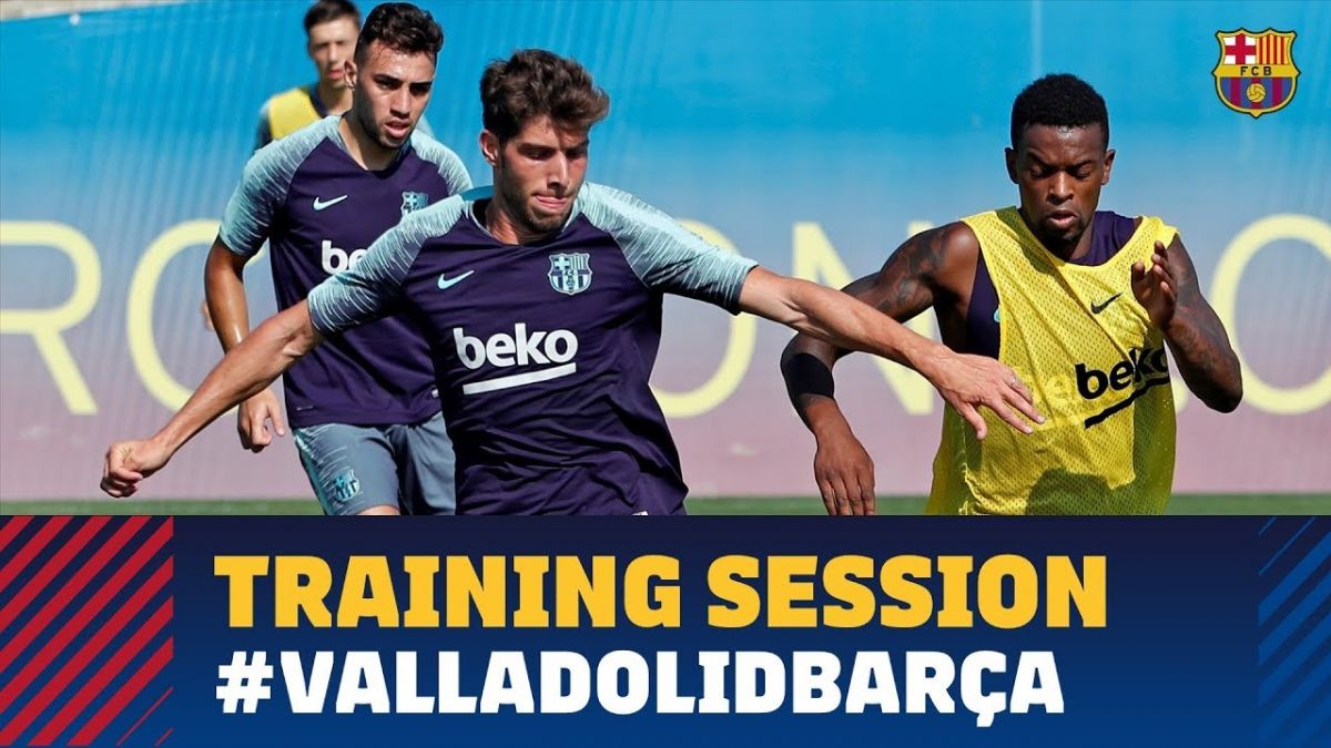تمرین بارسلونا برای دیدار با وایادولید