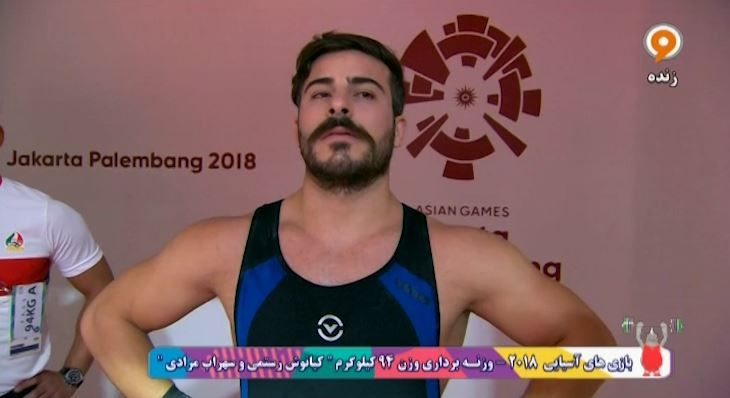 جاکارتا 2018/ مهار وزنه 175 کیلوگرم توسط کیانوش رستمی در یک ضرب