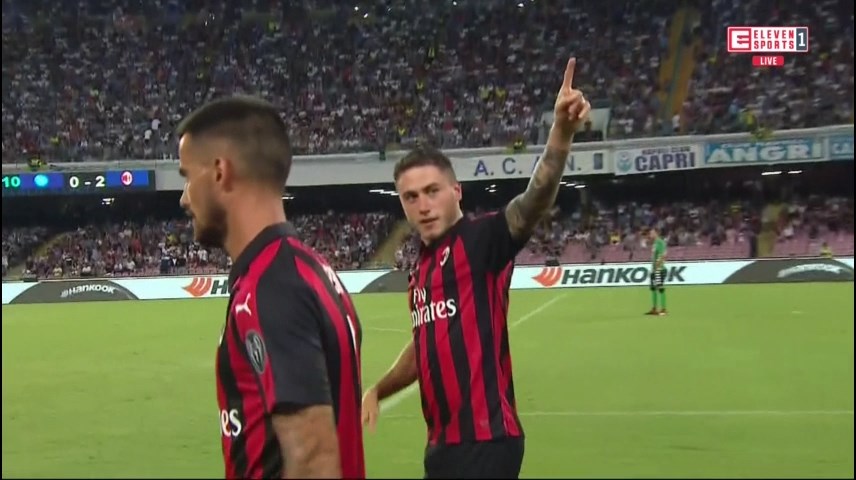 گل دوم آث میلان به ناپولی (کالابریا)