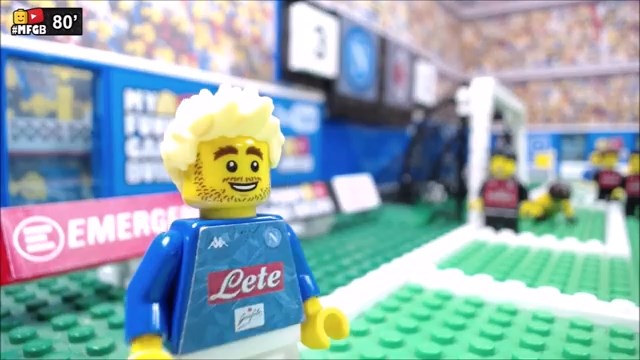 شبیه سازی بازی ناپولی 3-2 میلان با عروسک لگو