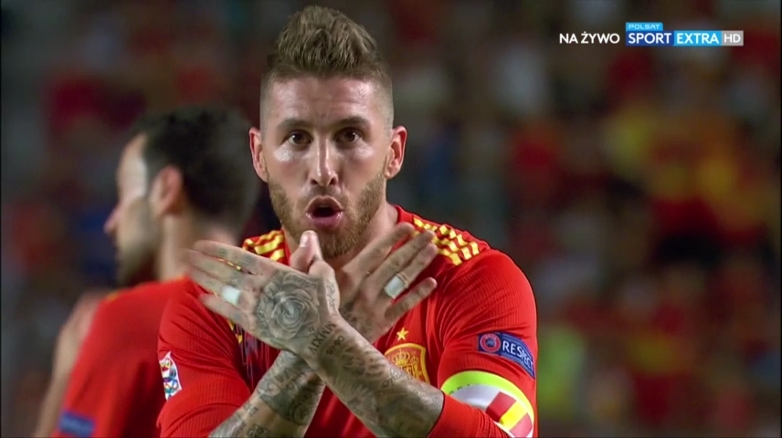 گل پنجم اسپانیا به کرواسی (راموس)