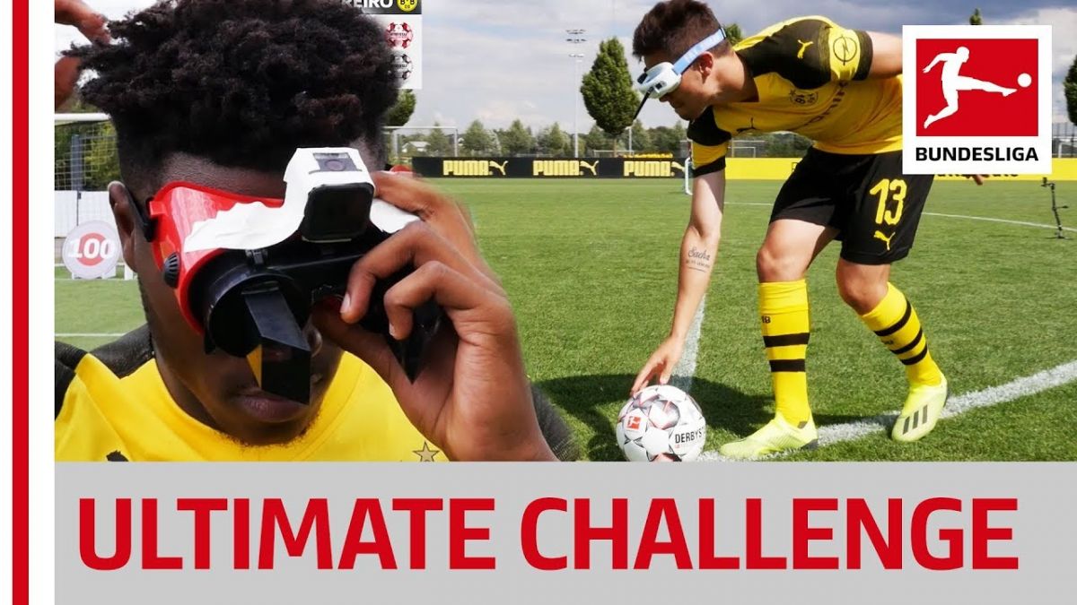 چالش شوت زنی بازیکنان دورتموند با عینک دیوانه کننده