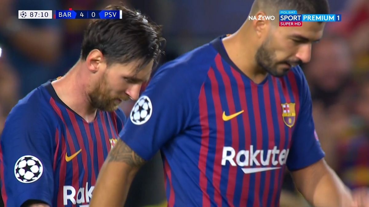 گل چهارم بارسلونا به آیندهوون (هت‌تریک مسی)