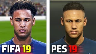 تفاوت چهره بازیکنان پاری سن ژرمن در Fifa19 و PES19