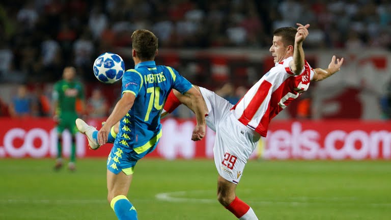 خلاصه بازی ستاره سرخ 0-0 ناپولی