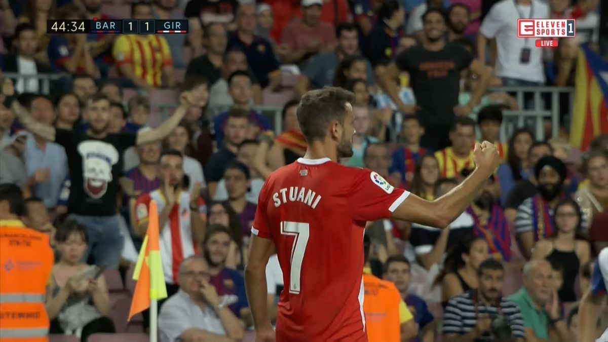 گل اول خیرونا به بارسلونا (استوانی)